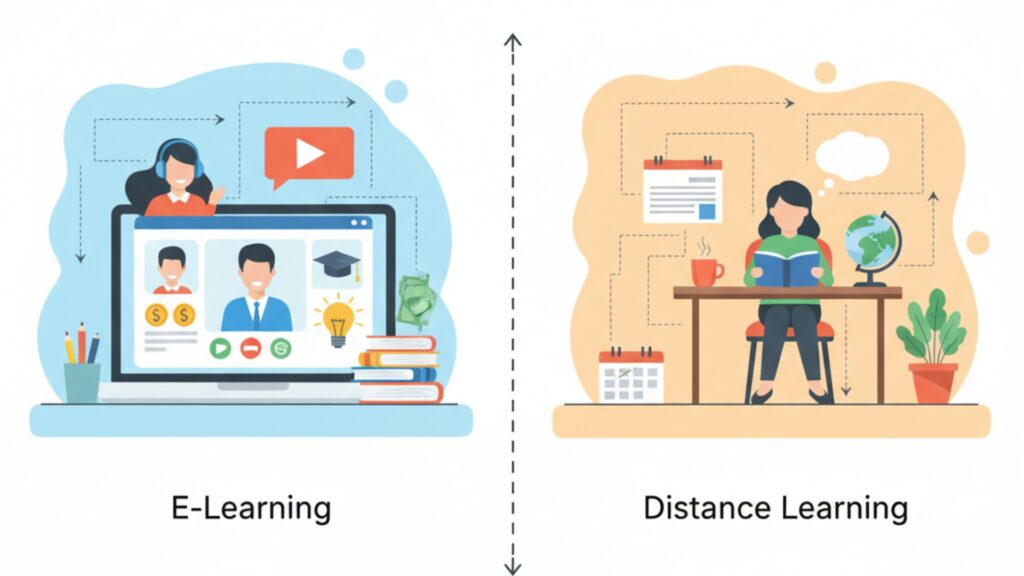 ما الفرق بين التعليم الإلكتروني والتعليم عن بعد وأيهما يناسبك