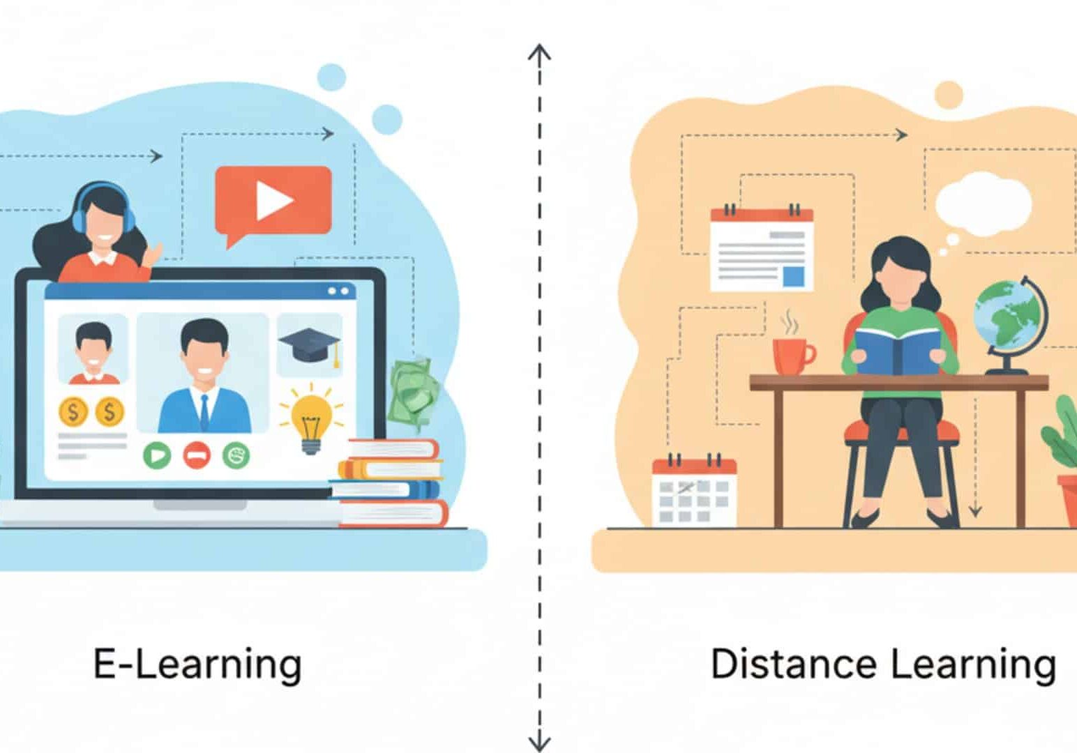 ما الفرق بين التعليم الإلكتروني والتعليم عن بعد وأيهما يناسبك